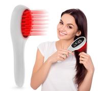 Pettine laser per la crescita dei capelli con luce rossa e blu per la perdita dei capelli, cura dei capelli e attivazione dei follicoli, pettine anti-caduta dei capelli per uomini e donne