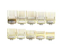 Pettine Limite, Compatibile Con WAHL, Tagliacapelli | Set di pettini guida for quantità opzionali, disponibile nella configurazione da 8 o 10 pezzi(10Pcs-Gold)