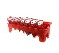 Pettine Limite, Compatibile Con WAHL, Tagliacapelli | Set di pettini guida for quantità opzionali, disponibile nella configurazione da 8 o 10 pezzi(8pcs-Red-Red)