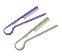 Pettine Lisciante a Forma V in Plastica per Styling Rapido 2 Pezzi | Uso in Salone e Viaggio, Azione Combinata Piastra e Denti Fini, per Donne