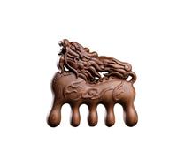 Pettine lisciante Kirin intagliato pettine a denti larghi Meridiano a cinque denti Massaggio in legno cinese retrò