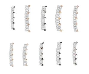 Pettine lisciante per capelli, 5/10 pezzi, con struttura in metallo resistente, frangia invisibile, pettine fisso per lavoro e attività all'aperto