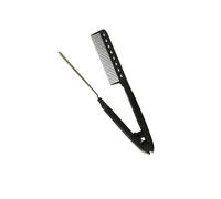 Pettine lisciante per capelli a forma V con, Black | Pettine da donna a forma V, uso rapido, impugnatura comoda, spazzola districante per acconciature alla
