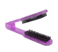 Pettine Lisciante per Capelli, Pettine a Spazzola per Capelli a Setole Doppie Pettine per Stecche per Capelli Pettine per Lisciare i Capelli Resistente Al Calore Antistatico per Donne o Ragazze(Viola)
