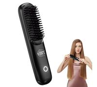 Pettine lisciante, pettine lisciante per capelli, Piastra per capelli portatile con spazzola lisciante per ricarica USB, Piastra per capelli, spazzola lisciante per capelli spessi, ricci e lisci, da d
