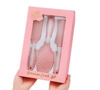 Pettine Lisciante Set Di Spazzole For Capelli Da 3 Pezzi, Strumenti For Il Trucco E La Cura Della Casa In Confezione Regalo, Forniture For Saloni For Arricciare, Asciugare Con Phon Acconciare