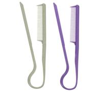 Pettine Lisciante V in Plastica 2 Pezzi per Chioma Donna | Strumento Integrato Pettine e Piastra, per Lisciare e Disciplinare i Chioma, Uso Casa e Viaggio