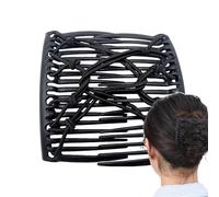 Pettine magico per capelli, elastico a doppia clip, forcina elastica regolabile, strumento per acconciature per capelli spessi e ricci, retrò vintage per donne e ragazze, supporto per coda