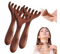 Pettine manuale per massaggio a coda di pesce a sei artigli, massaggiatore manuale per cuoio capelluto, occhi, collo, spalle, gua sha, per uomini e donne (3 pezzi)