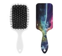 Pettine massaggiante arcobaleno cielo e luna per uomini e donne, spazzola per capelli per capelli lunghi, corti, sottili, ricci, lisci o ondulati, pettine con cuscino d'aria con manico, regalo per