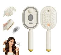 Pettine massaggiante con cuscino d'aria, spazzola per capelli 3 in 1 con spray d'acqua, spazzola per capelli autopulente per donne, pettine massaggiante per capelli ricci, bagnati e asciutti, per ogni