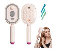 Pettine massaggiante con cuscino d'aria spray elettrico, spazzola for capelli con getto d'acqua, spazzola spray elettrica 3 in 1 spazzola districante for capelli bagnati e asciutti(Pink)