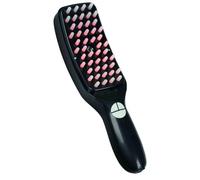 Pettine massaggiante elettrico, terapia della luce blu-rossa, massaggio vibrante per capelli, spazzola per cuoio capelluto, spray agli ioni negativi, massaggiatore per la crescita dei capelli (nero)