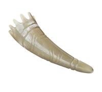 Pettine Massaggiante in Corno per Lavare Chioma e Cuoio Capelluto | Beige, Presa Facile e Azione Delicata, Stimola Circolazione e Protegge i Chioma Dai Nodi