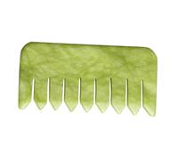 Pettine Massaggiante in Jade Naturale Verde per Cute e Chioma | Massaggio Delicato del Cuoio Capelluto, Bordo Liscio Ergonomico, Uso Sicuro, Indicato per Anziani