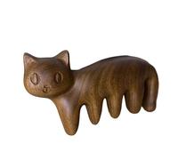 Pettine massaggiante in legno, pettine massaggiante per cuoio capelluto, forma di gatto, in legno di sandalo, non statico, fatto mano, leggero, durevole, in legno, strumento per la cura dei