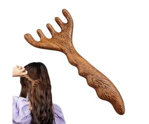 Pettine Massaggiante in Legno Strumento Manuale per Crescita dei Capelli