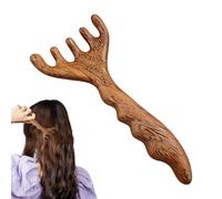 Pettine Massaggiante in Legno | Strumento Manuale Portatile Per Capelli | Strumento per Massaggio di Testa Spalle Viso,Per Uso Quotidiano a Casa Ufficio Viaggio per Uomini e Donne