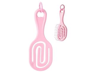 Pettine massaggiante per capelli, con denti cave elastici, da appendere, ad | Mini spazzola per capelli, massaggiatore per cuoio capelluto, per capelli lunghi, corti, ricci, lisci e sottili, casa, doccia