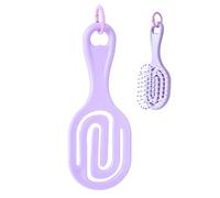 Pettine massaggiante per capelli, da appendere, portatile, volumizzante, con denti elastici