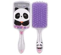 Pettine massaggiante per capelli, pettine per capelli per bambini per ricci Pettini per parrucchiere Spazzola per capelli per bambine Cartoon Paillettes Gasbag Pettine per capelli (gray panda)