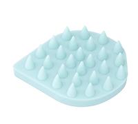 Pettine massaggiante per capelli Spazzola in silicone per cuoio capelluto per doccia, massaggio e pulizia, denti morbidi elastici, dimensioni, pettine a lunga distanza (GREEN)