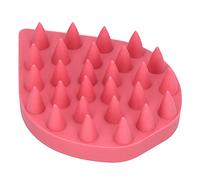 Pettine massaggiante per capelli Spazzola per cuoio capelluto in silicone per doccia, massaggio e pulizia, denti morbidi elastici, dimensioni, pettine a lunga distanza (rosso)