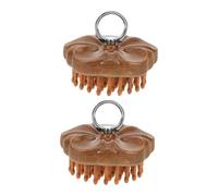 Pettine Massaggiante per Cuoio Capelluto, Anello in Legno, 2 Pezzi | Pulizia Profonda e Rimozione Forfora, Stimola i Punti Chiave, Stile Naturale Elegante, Uso Domestico