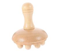 Pettine Massaggiante per Cuoio Capelluto, Testa, Donne, Casa e Viaggio | Legno di Caucciù Beige, Testa a Fungo, Stimola Punti, Antiscivolo, Design Unico per Uso Domestico e Viaggio