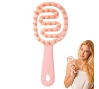 Pettine massaggiante per il cuoio capelluto morbido con manico lungo per la cura dei capelli e la pulizia, design ergonomico per tutti i tipi di capelli, uomini e donne, blu