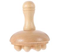 Pettine Massaggiante per Testa a Fungo in Legno di Gomma Beige | Strumento Multiuso, Tocco Confortevole, per Collo e Casa, Viaggio, Design Unico, un Pezzo