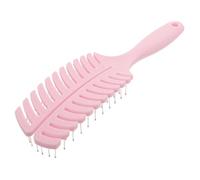 Pettine massaggiante per uomini e acconciature curvo con funzione di massaggio del cuoio capelluto per tipi di capelli, favorisce il cuoio capelluto sano e riduce al minimo i danni dei capelli, rosa