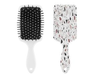 Pettine massaggiante rosso terrazzo per uomini e donne, spazzola per capelli lunghi, corti, sottili, ricci, lisci o ondulati, pettine con cuscino d'aria con manico, regalo per donne