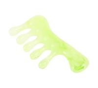 Pettine Massaggiatore in Resina Verde per Cuoio Capelluto | Strumento Manuale Liscio e Leggero, Portatile, per Testa e Mano, Finitura Ben Lucidata, Verde