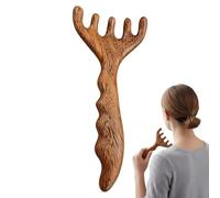 Pettine Massaggiatore Per Cuoio Capelluto | Denti Larghi Manuale in Legno - Massaggiatore Cuoio Capelluto per la Crescita dei Capelli - Per Uso Quotidiano a Casa Ufficio Viaggio per Uomini e Donne