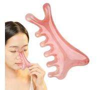 Pettine massaggiatore per cuoio capelluto, strumento per massaggiare occhi in resina, strumento per il viso, manuale, portatile, per raschiare il viso, testa, collo, gambe, mascella, naso, occhi