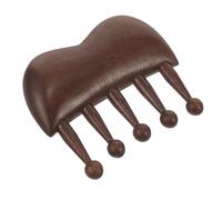 Pettine Massaggio Cuoio Capelluto a Nuvola in Sandalo Caffè | Formato Tascabile, per Chioma e Cuoio Capelluto, Districante a Denti Larghi
