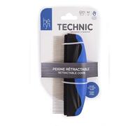 Pettine Maxi retrattile per cane e gatto - Districa pelo lungo e pellicce dense, aera il mantello, manico ergonomico antiscivolo, toelettatura professionale