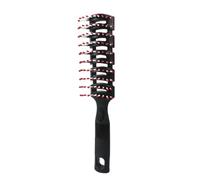 Pettine Men Vent Hair Brush Comb Back Curly Styling Salon Nine-Row(Red)