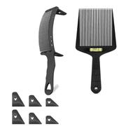 Pettine Men's Hair Cutting Positioning Comb Barber Scissor Set Flat Head With Horizontal Accessories(MULTI)