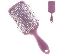 Pettine morbido per massaggi totem quadrati, con cuscino d'aria, per capelli lisci senza grovigli, ad alta elasticità, per uomini e donne, adatto a tutti i tipi di capelli (viola)