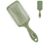 Pettine morbido per massaggi totem quadrati, con cuscino d'aria, per capelli lisci senza grovigli, ad alta elasticità, per uomini e donne, adatto a tutti i tipi di capelli (verde)