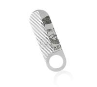 Pettine multiuso in acciaio inox per barba compatto ed ergonomico per lo styling quotidiano e il tocco del pettine compatto per la barba per gli uomini