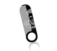 Pettine multiuso in acciaio inox per barba compatto ed ergonomico per lo styling quotidiano e il tocco del pettine compatto per la barba per gli uomini