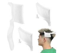 Pettine Parrucchiere Fade - Pettine Guida Al Taglio Dei Capelli | 22,5 x 7,2 x 7,9 cm Sfumatura Bordo Di Spingere Piatto Curvo Antistatico, Pettini Tagliacapelli Ergonomici Per Acconciatura Breve Per