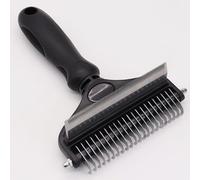 Pettine per animali domestici, strumento per la toelettatura dei capelli, pettine districante, doppia estremità, strumento magico, forniture per cani, coltello districante