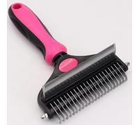 Pettine per animali domestici, strumento per la toelettatura dei capelli, pettine districante, doppia estremità, strumento magico, forniture per cani, coltello districante