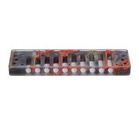 Pettine per armonica in acrilico, rotondo, 10 fori, accessorio per armonica SP20 (ambra (colore)