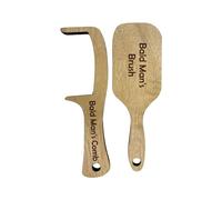 Pettine per asciugacapelli come regalo per un uomo calvo, regalo scherzo contro la caduta dei capelli negli uomini, divertente spazzola in legno senza capelli e pettine senza denti come set regalo per