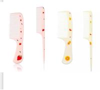Pettine per bambini multicolore piccolo carino a denti fini per bambini pettine coda di topo separazione in plastica antistatico parrucchiere per bambino
